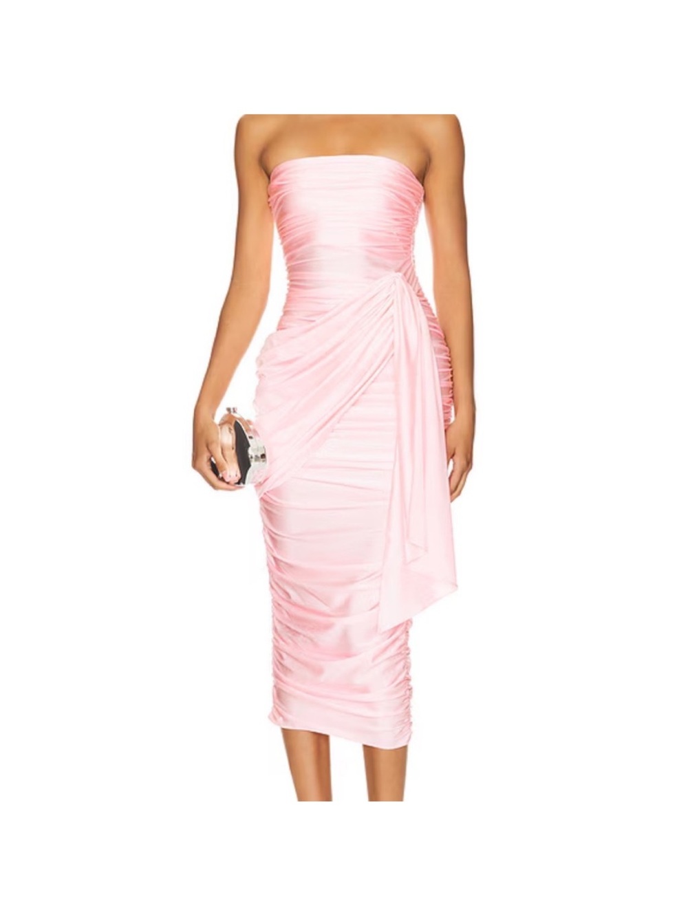 AMANDA UPRICHARD x REVOLVE Anja Midi Dress in Flamingo